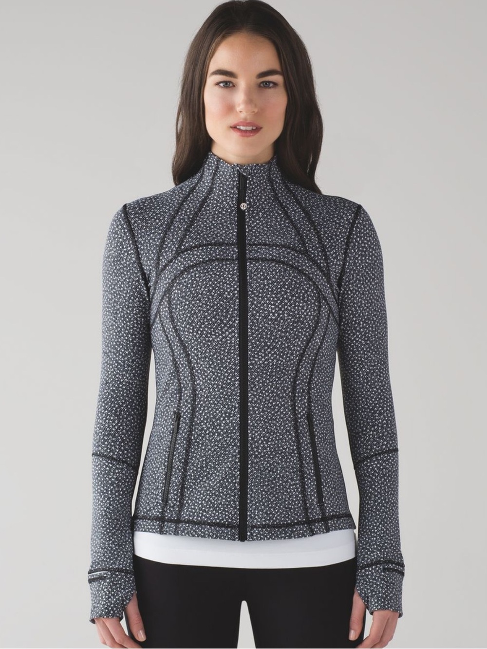 Lululemon Define Jacket - Frozen Fizz White Black size 4